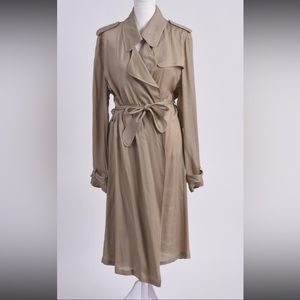 Maison Margiela Silk Trench Coat Dress Size 44